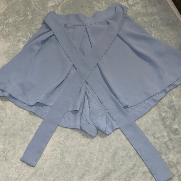 Zara Pants - Zara Pale Blue Chiffon Crop Top
